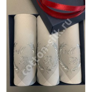 Мужской носовой платок "Петр" (грей)